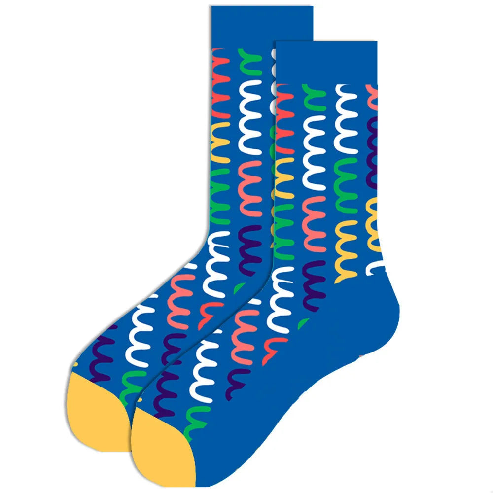 Men's Socks Santa Claus Moose Men's Mid-tube Socks Tide Cotton Socks - Bellarte Enchanté Men's Socks Santa Claus Moose Men's Mid-tube Socks Tide Cotton Socks